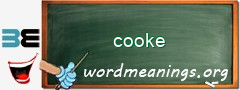 WordMeaning blackboard for cooke